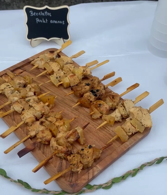 Brochettes poulet ananas AV SIMOES